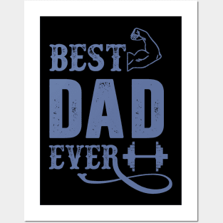 Best Dad Ever, Muscle Flex, Funny, Humor, Father's Day, World's Greatest Posters and Art